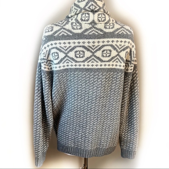 HUDSON NORTH button up fair isle cardigan size medium - Picture 2 of 5